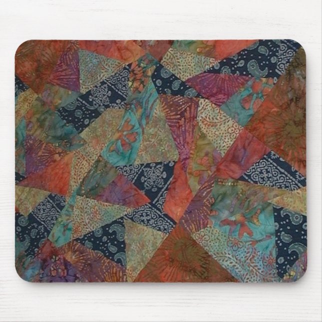 Verrückte Batik-Steppdecke Mousepad (Vorne)