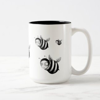 Verrückte Bienen Zweifarbige Tasse