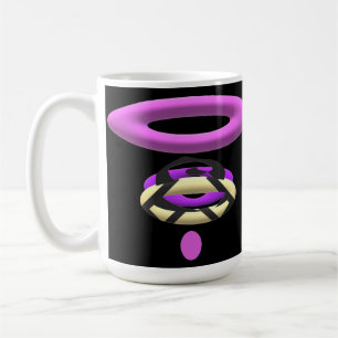 Verrückte Botschaftswörter mit lila schwarzer mode Kaffeetasse