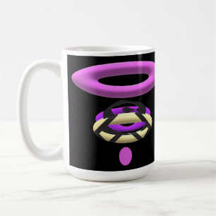 Verrückte Botschaftswörter mit lila schwarzer mode Kaffeetasse