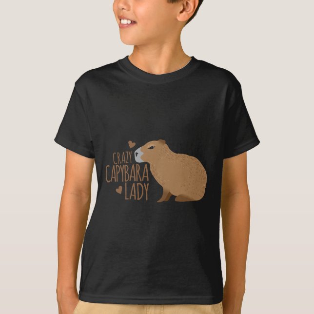 verrückte Capybaradame T-Shirt (Vorderseite)