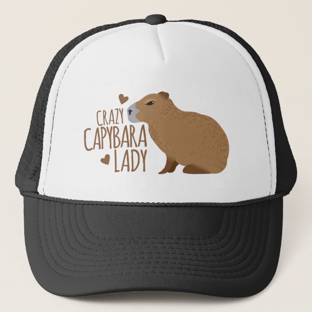 verrückte Capybaradame Truckerkappe (Vorderseite)