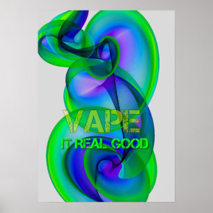 Verrückte coole Vape Wolken-abstrakte Plakate