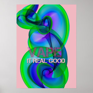 Verrückte coole Vape Wolken-abstrakte Plakate