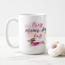 Verrückte Dackel-Hundedame Kaffeetasse