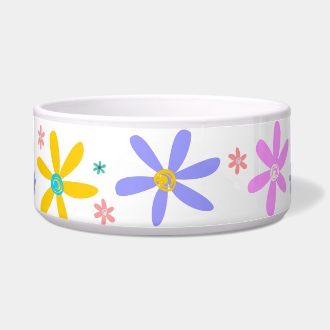 Verrückte Daisy 2 Weiß Napf (Vorderseite)