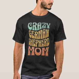 Verrückte Deutsche Schäferhund-Mutter Vintage Deut T-Shirt