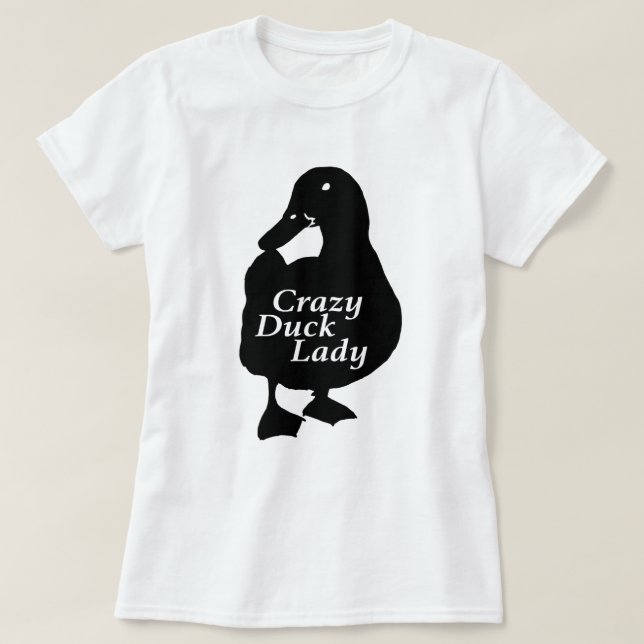 Verrückte Enten-Dame T-Shirt (Design vorne)