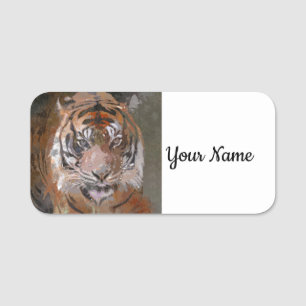 Verrückte Farbe - Tiger Namensschild