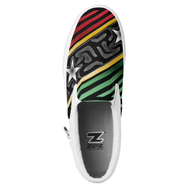 Verrückte Flagge #188 Slip-On Sneaker (Linker Schuh Oberseite)