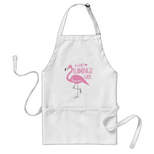 Verrückte Flamingodame Schürze