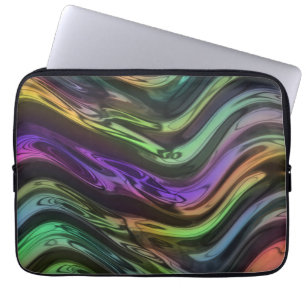Verrückte flippige Regenbogen-Kräuselung bewegt Laptopschutzhülle