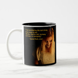 verrückte Frau Zweifarbige Tasse