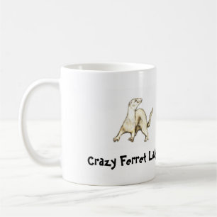 Verrückte Frettchen-Dame! Tasse
