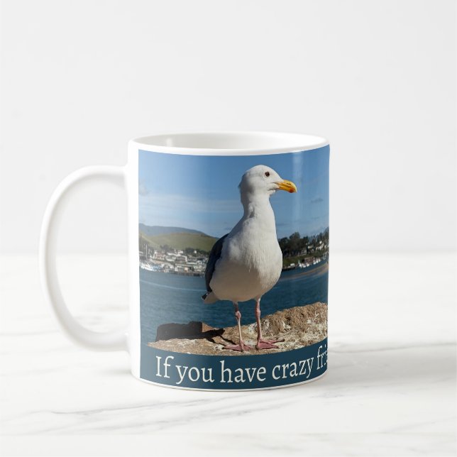Verrückte Freunde Möwe Tasse (Links)