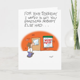 Verrückte Geschenke Karte