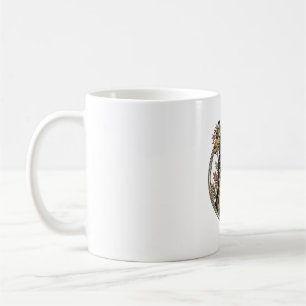 Verrückte Giraffen-Dame Vintage-Stich-Shirt-Design Kaffeetasse