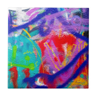 Verrückte Graffiti Fliese