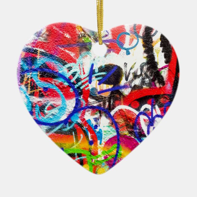 Verrückte Graffiti Keramikornament (Vorne)