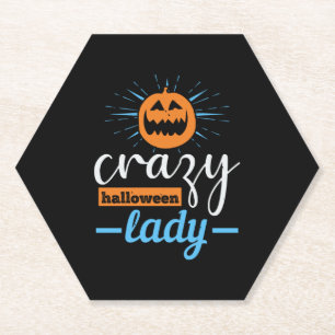 verrückte Halloween-Dame lustiges Halloween Untersetzer