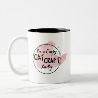 Verrückte Handwerks-Dame Mug Zweifarbige Tasse