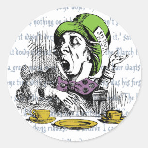 Verrückte-Hatter-Aufkleber Runder Aufkleber