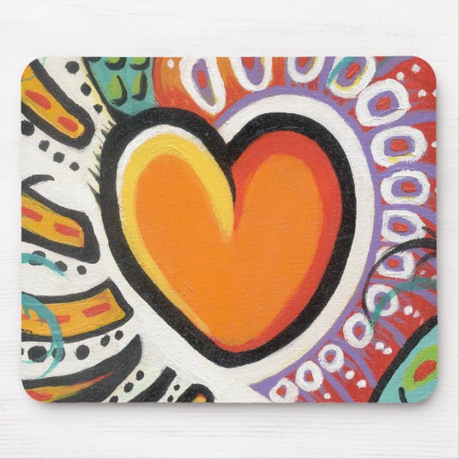 Verrückte Herz-Mausunterlage Mousepad (Vorne)