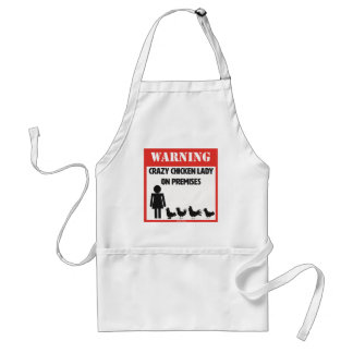 Verrückte Huhn-Dame Apron Schürze