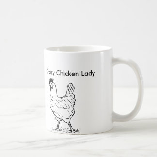 Verrückte Huhn-Dame Coffee Mug Kaffeetasse