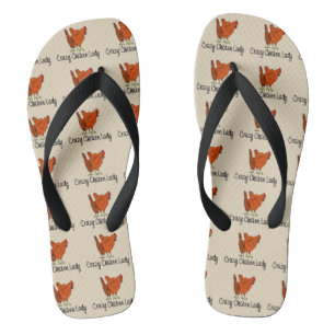 Verrückte Huhn-Dame Flip Flops
