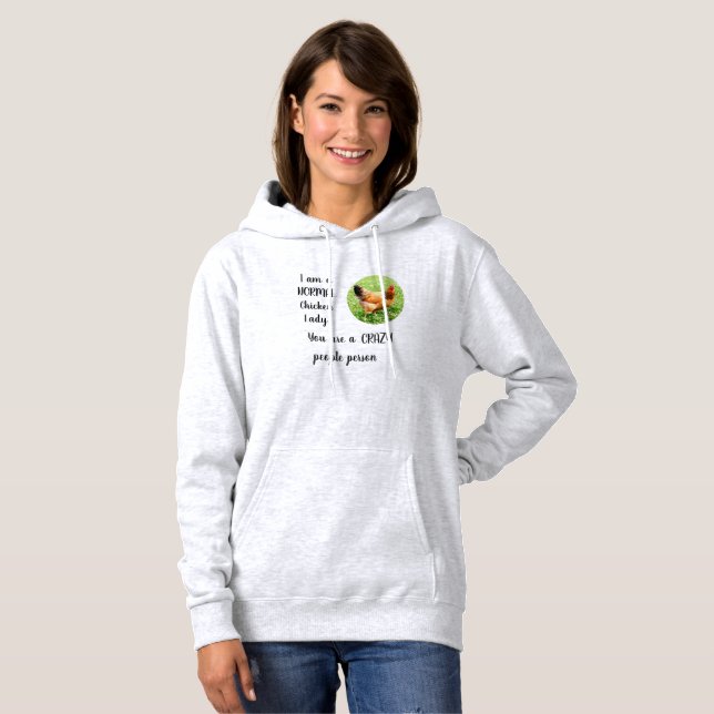 Verrückte Huhn-Dame Shirt Funny Chicken Gift (Vorne ganz)