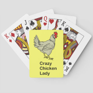 Verrückte Huhn-Dame Spielkarten