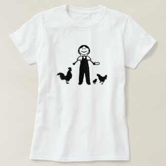 Verrückte Huhn-Dame T-Shirt