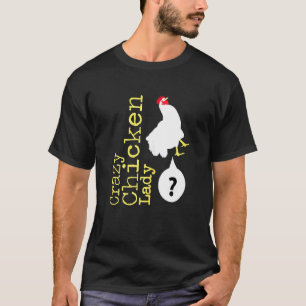 Verrückte Hühnerdame Damen Hühner Landwirt Bauernh T-Shirt