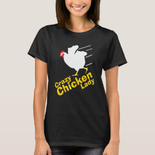 Verrückte Hühnerdame Damen Hühner Landwirt Bauernh T-Shirt