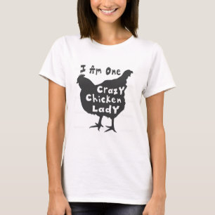 Verrückte Hühnerdame T-Shirt