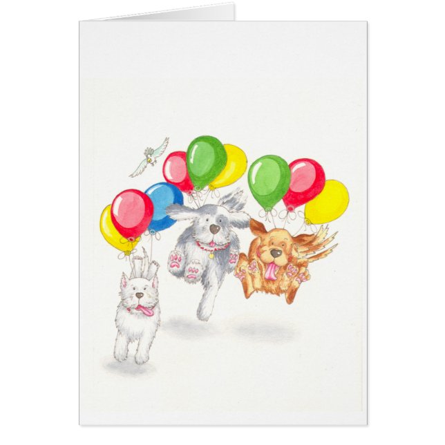 Verrückte Hunde mit Ballonen (Vorne)