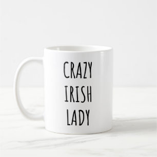 Verrückte irische Dame Lustiger St. Patrick's Day Kaffeetasse