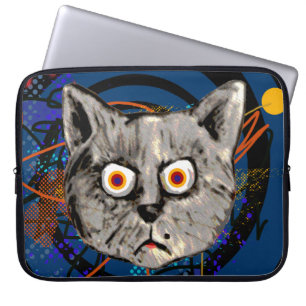 verrückte Katze ~ seltsames Mäuse Laptopschutzhülle