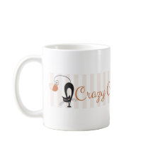 Verrückte Katzen-Dame Cafe Mug