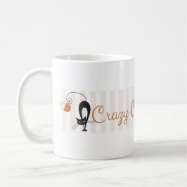 Verrückte Katzen-Dame Cafe Mug Kaffeetasse