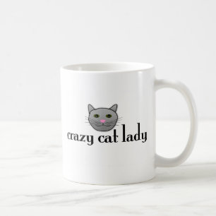 Verrückte Katzen-Dame Kaffeetasse