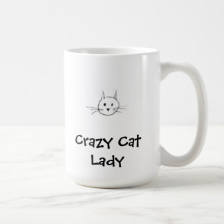 Verrückte Katzen-Dame Mug Kaffeetasse