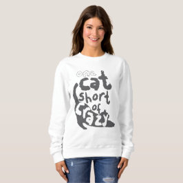 Verrückte Katzen-Dame Sweatshirt
