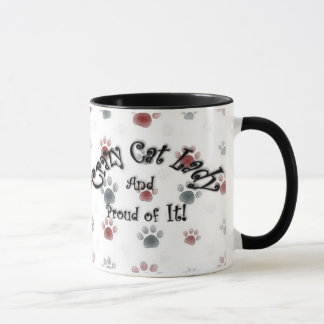 Verrückte Katzen-Dame Tasse