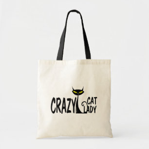 Verrückte Katzen-Dame Tragetasche