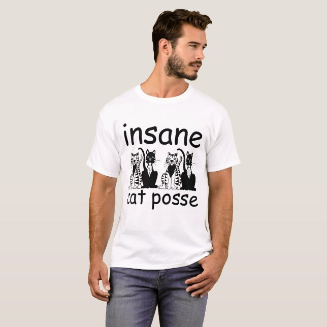 verrückte Katzen, lustige T - Shirt (Vorne ganz)