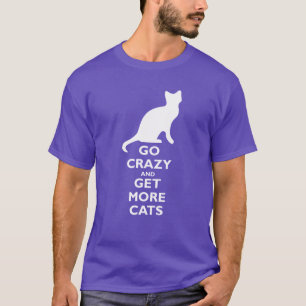 Verrückte Katzen-Person T-Shirt