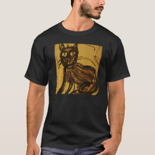 Verrückte Katzenkunst Kitten-Wortspiel T-Shirt