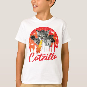  Verrückte Katzenlady Catzilla Böser Monster Kater T-Shirt